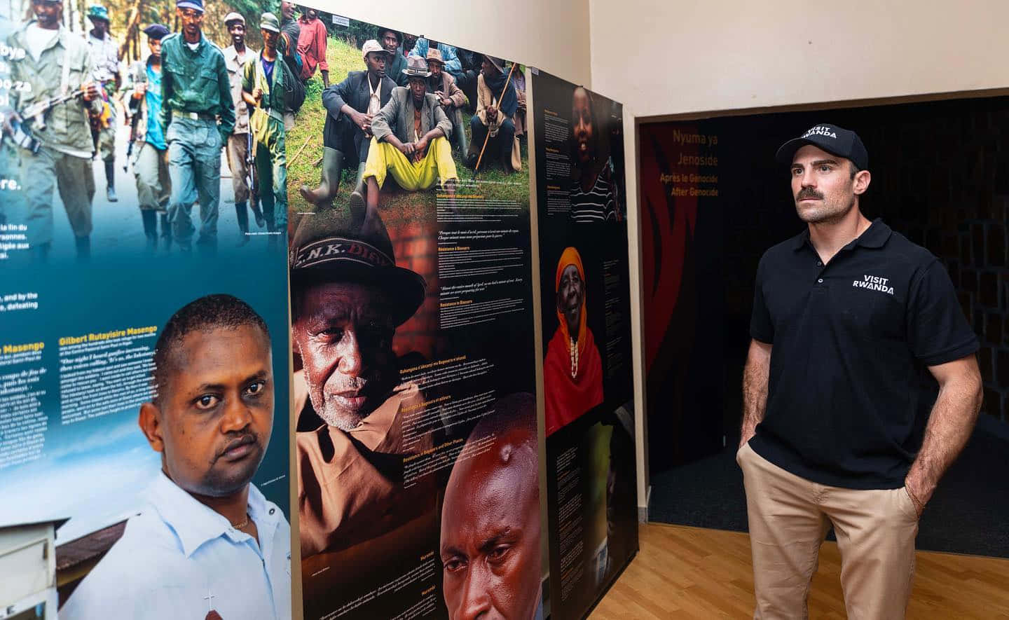 Man Looking At Kigali Genocide Memorial Survivors