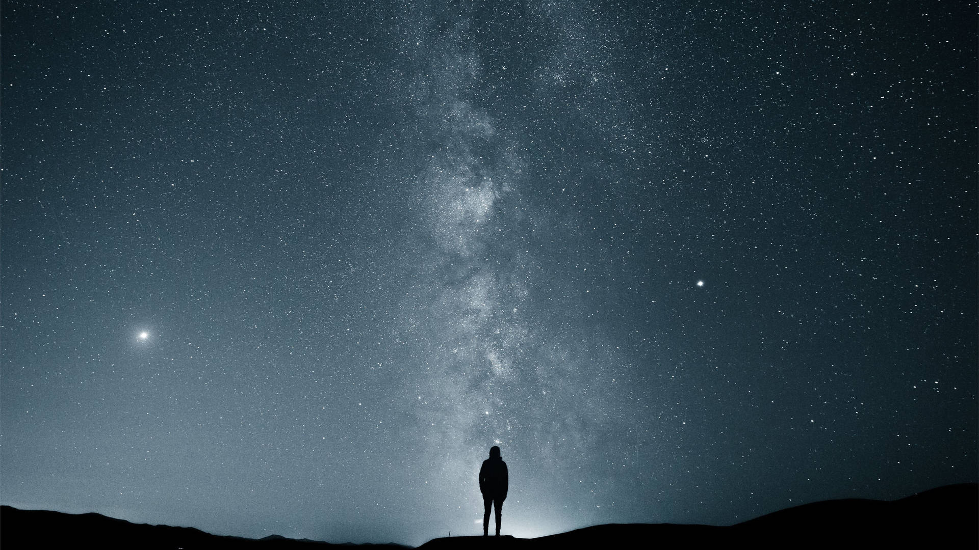 Man Looking At Sky Universal Background