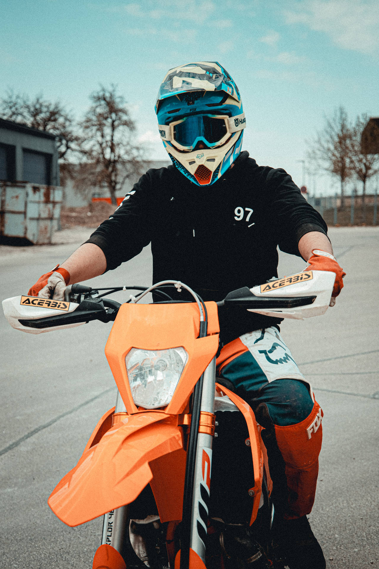 Man Mounted On Ktm Bike