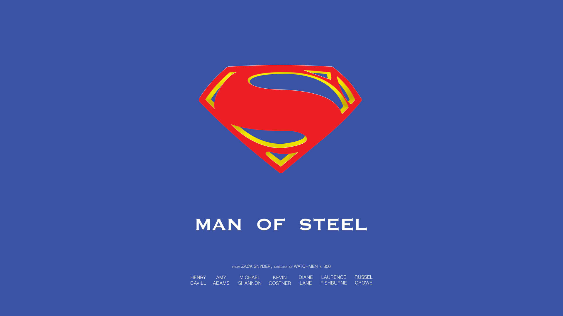 Man Of Steel Cast Superman Logo Background