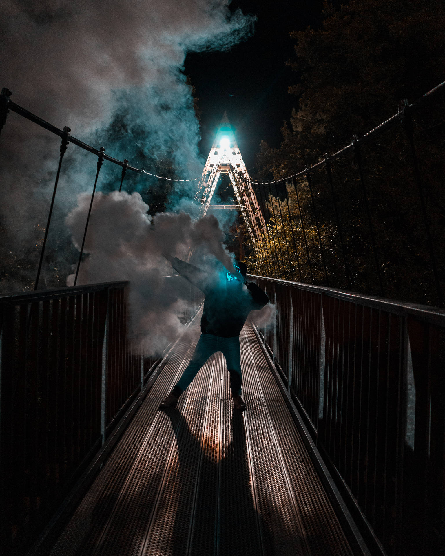 Man On Bridge The Purge Background