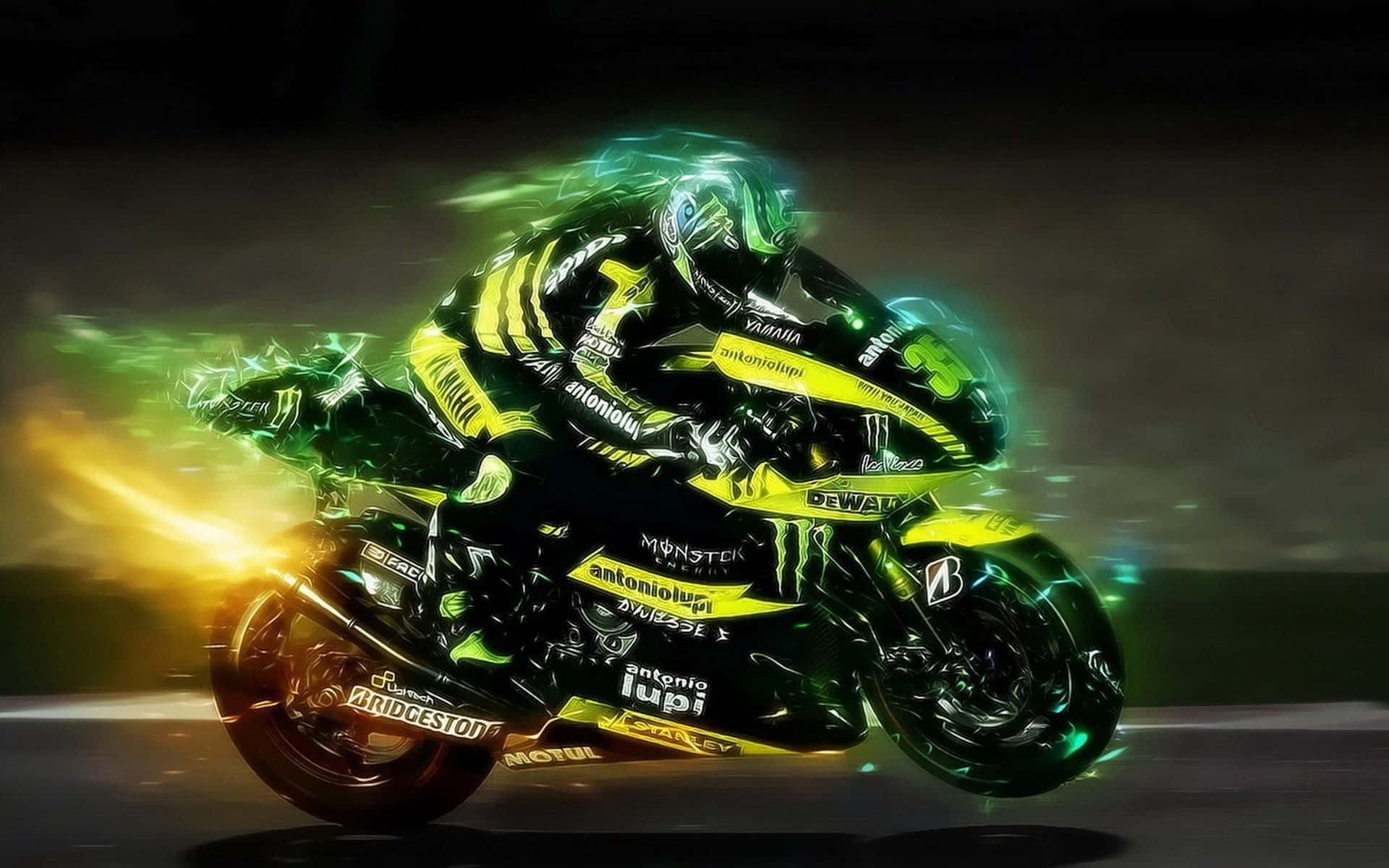 Man On Motorcycle Digital Art [wallpaper] Background