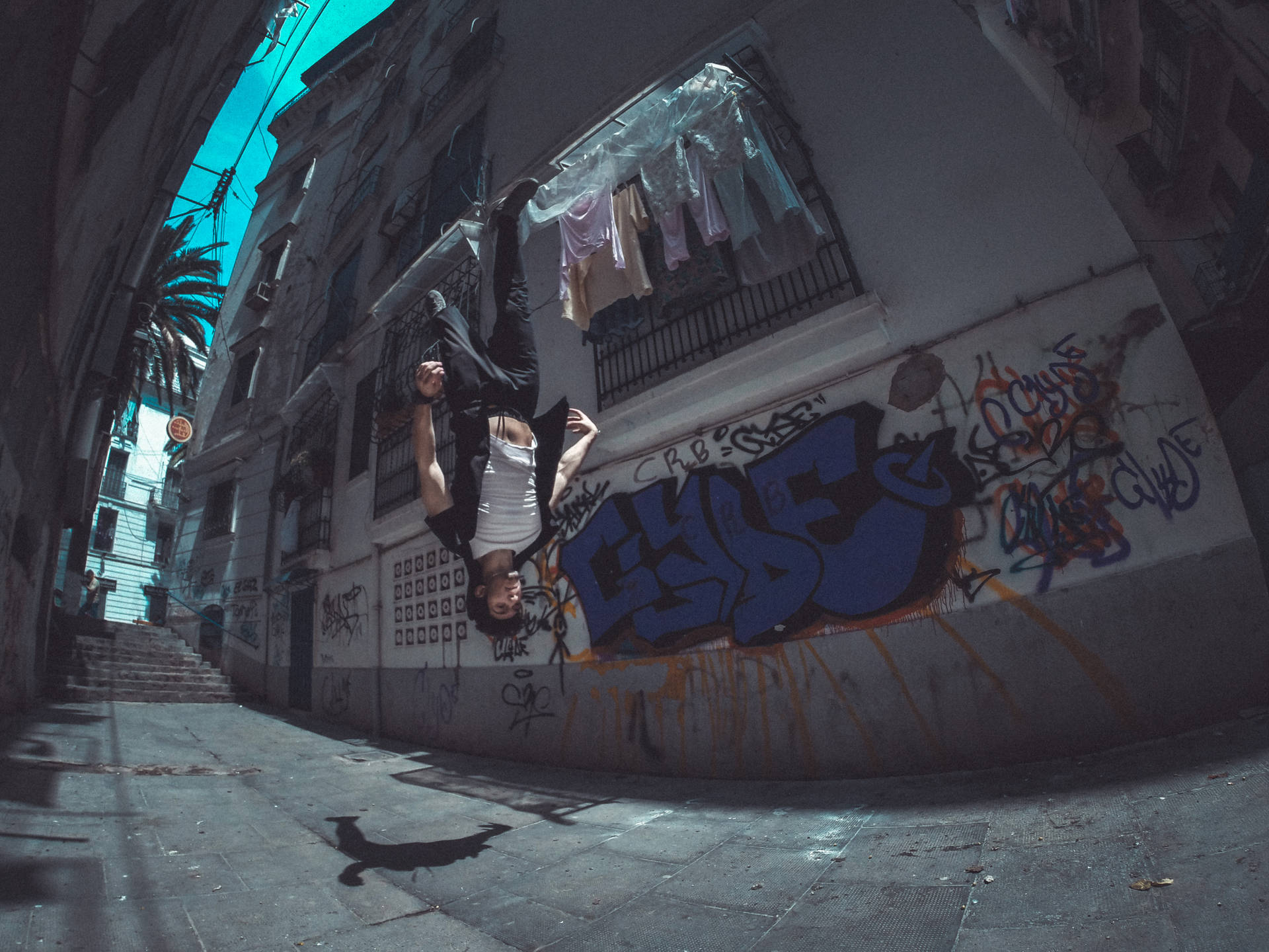 Man Performing Areal Parkour