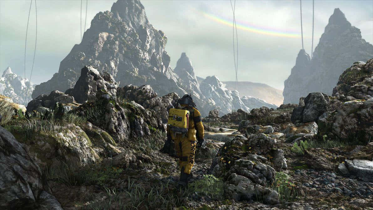 Man Rocky Area Death Stranding Pc Background