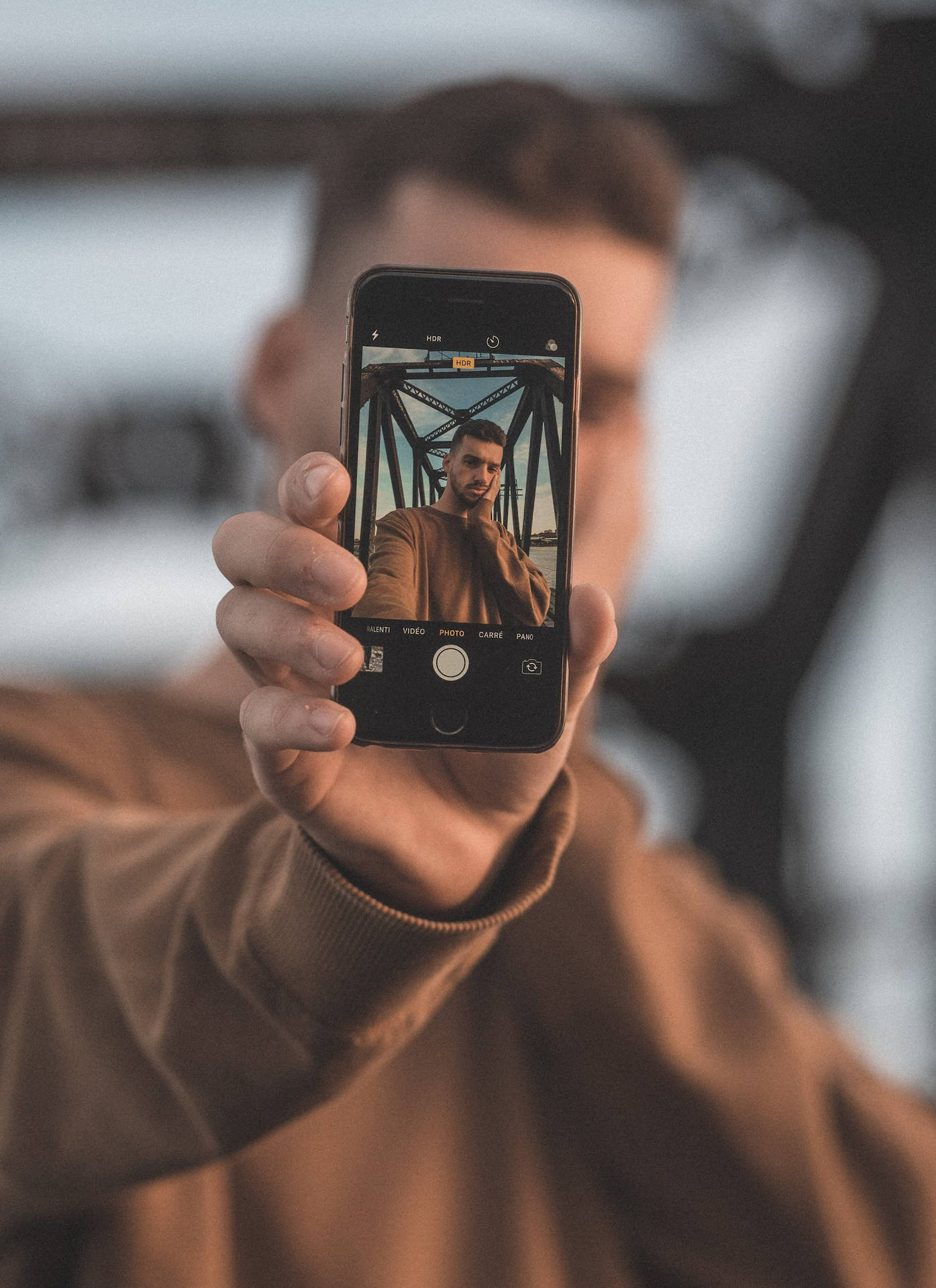 Man's Photograph On Original Iphone 6 Background