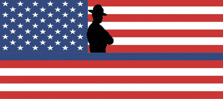 Man Shadow On Usa Flag Iphone Background