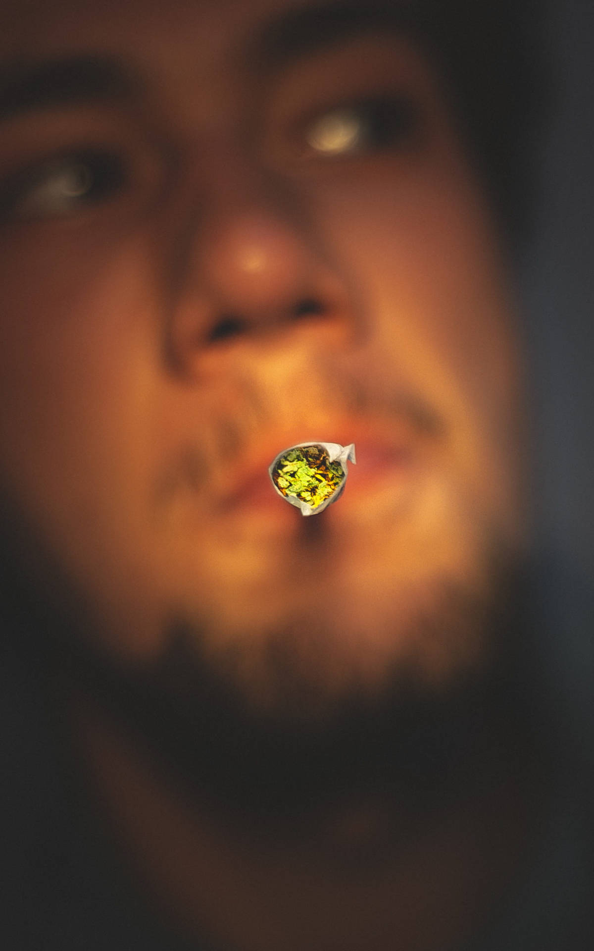 Man Smoking Weed Shot Background