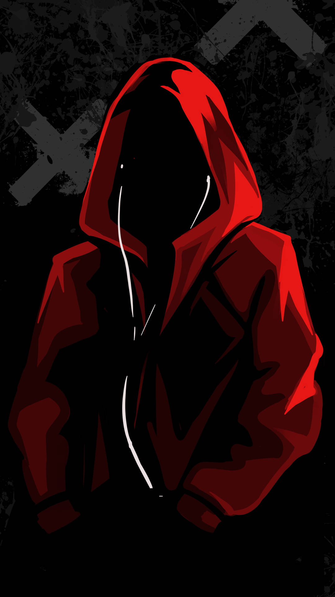 Man Sporting Red Hoodie With 8k Phone Background