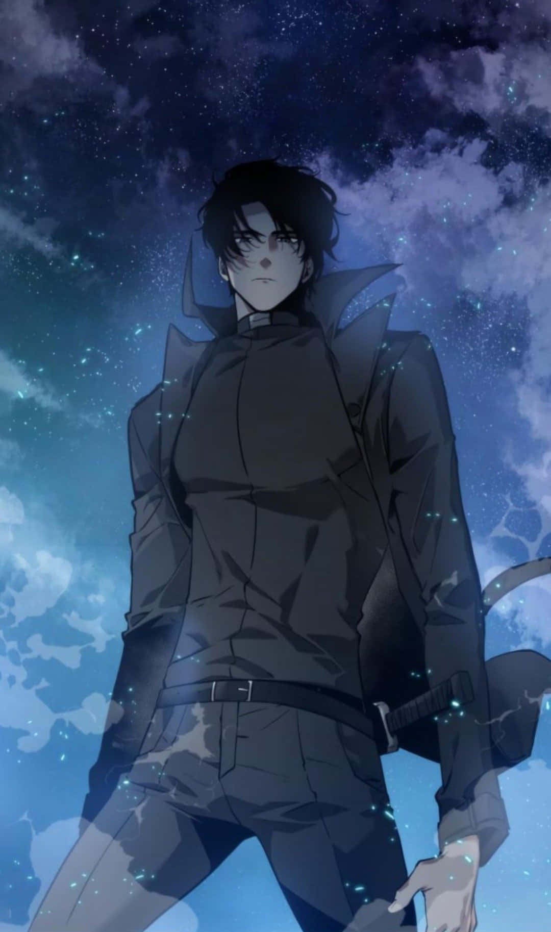 Man Under The Omniscient Sky Background