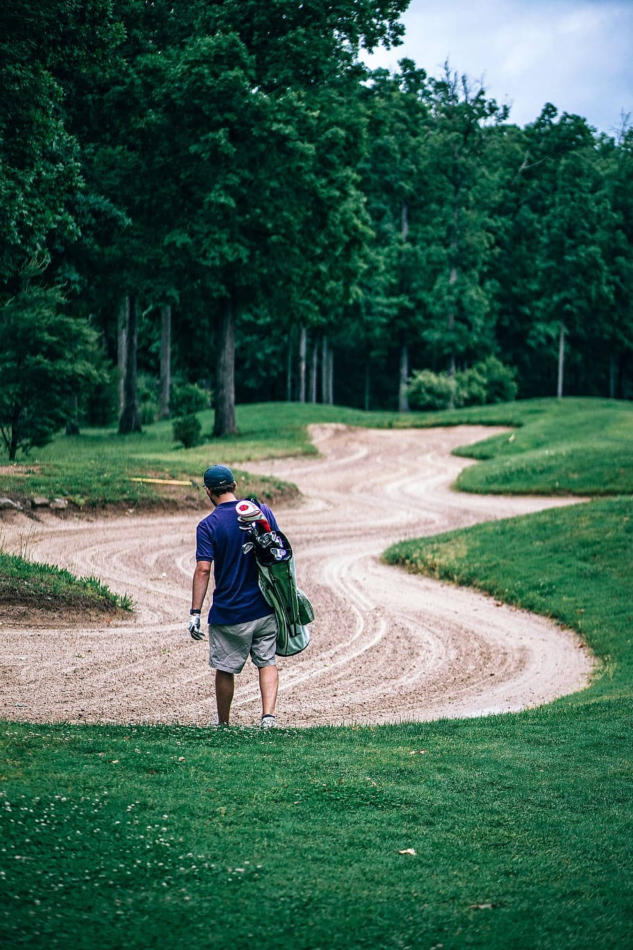 Man Walking Golf Phone Background