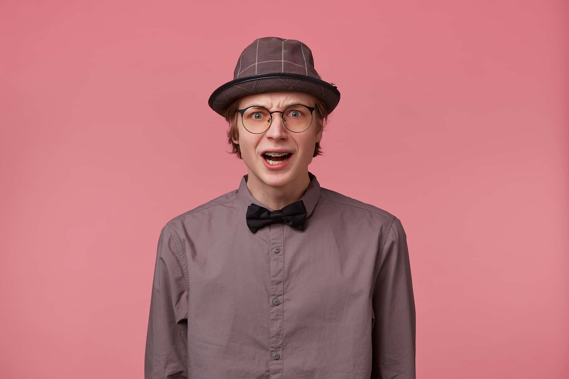 Man Wearing Gawky Clothes Background
