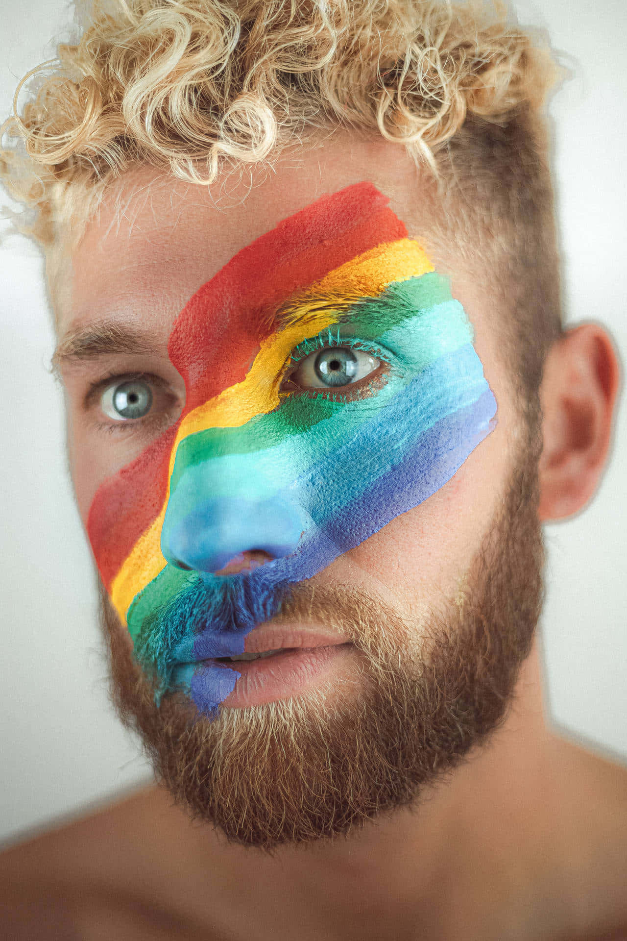 Man With Flag Of Gay Boys