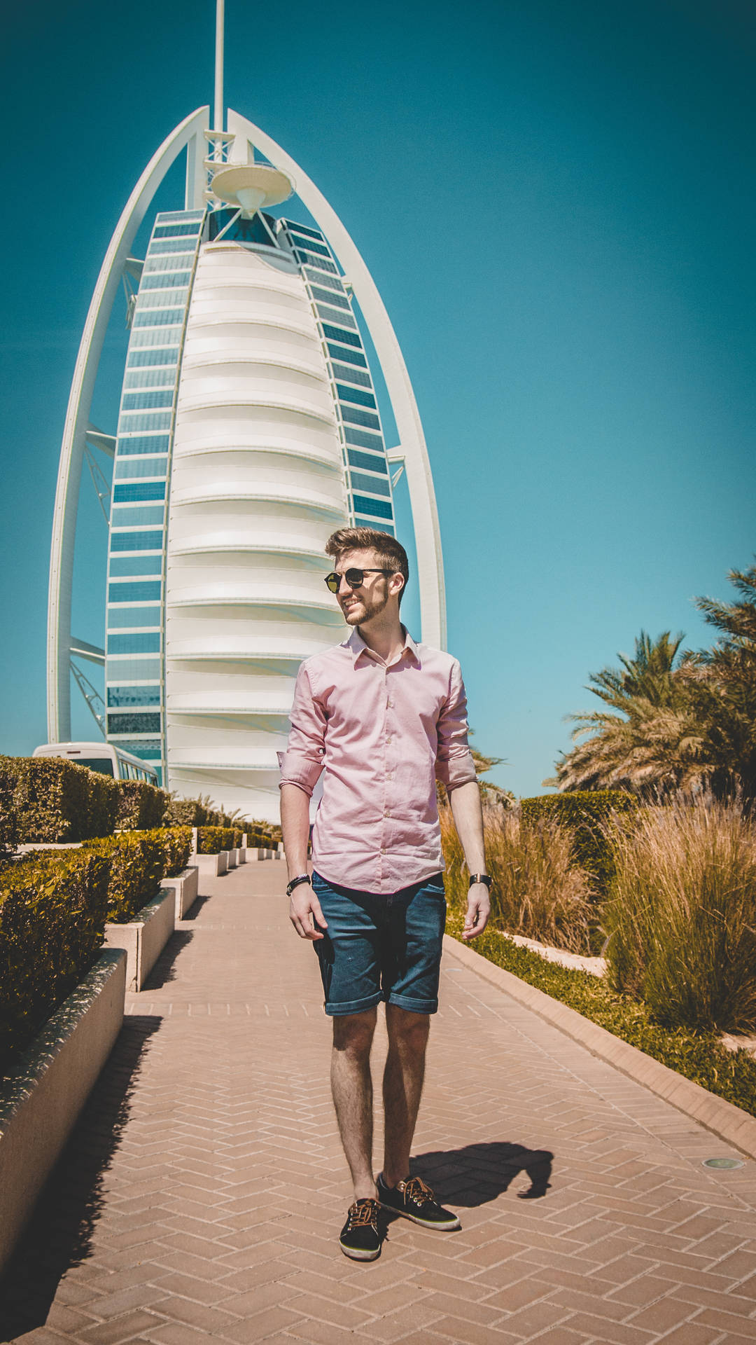 Man With The Burj Al Arab Background