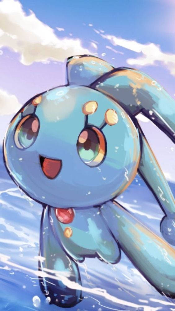 Manaphy Emerging From The Ocean Background