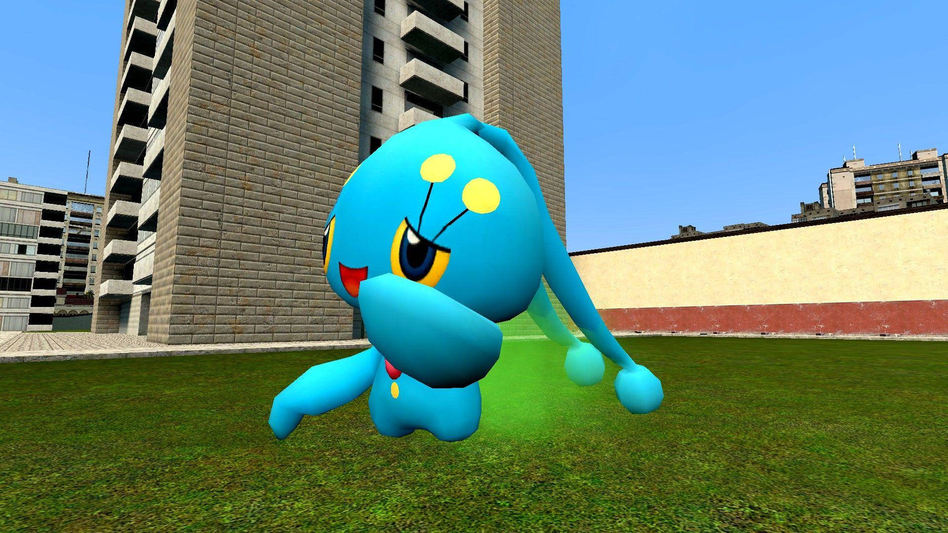 Manaphy In Video Game Background