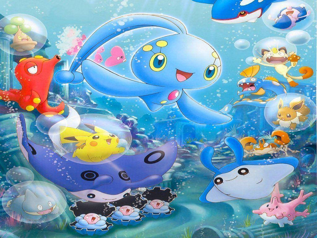 Manaphy With Underwater Pokemon Background