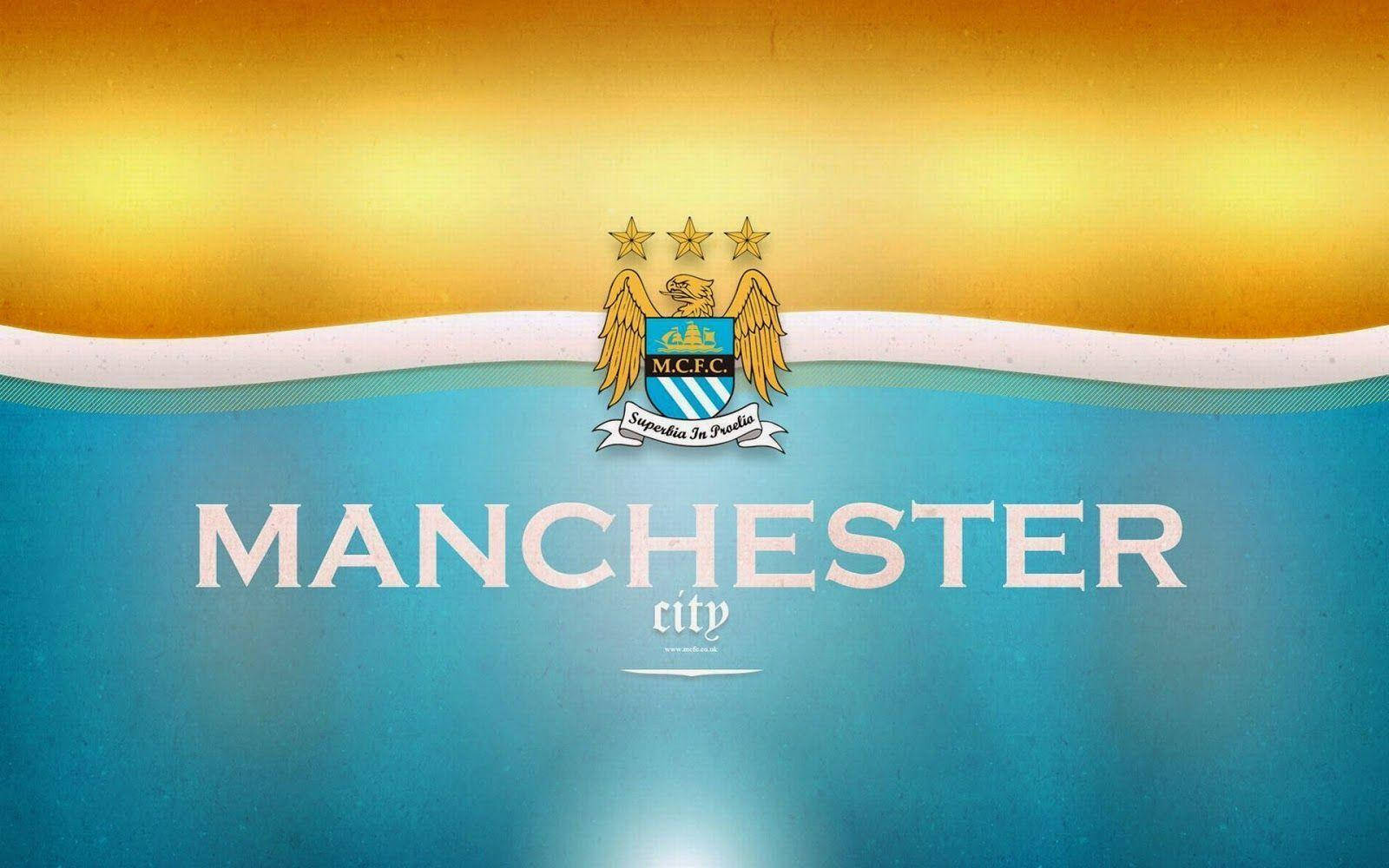 Manchester City Fc Players Celebrating Victory Background