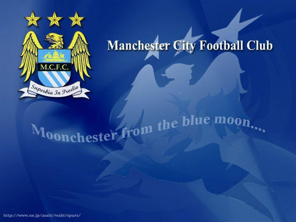 Manchester City Fc Raising The Trophy Background