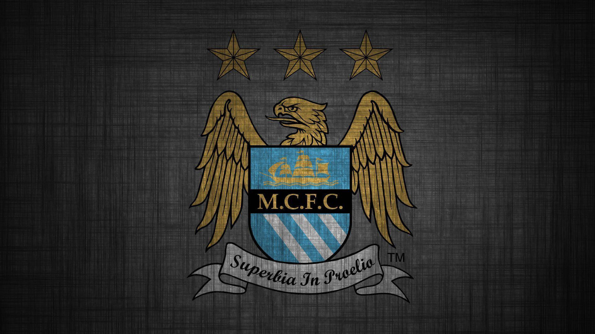 Manchester City Logo On Black Background