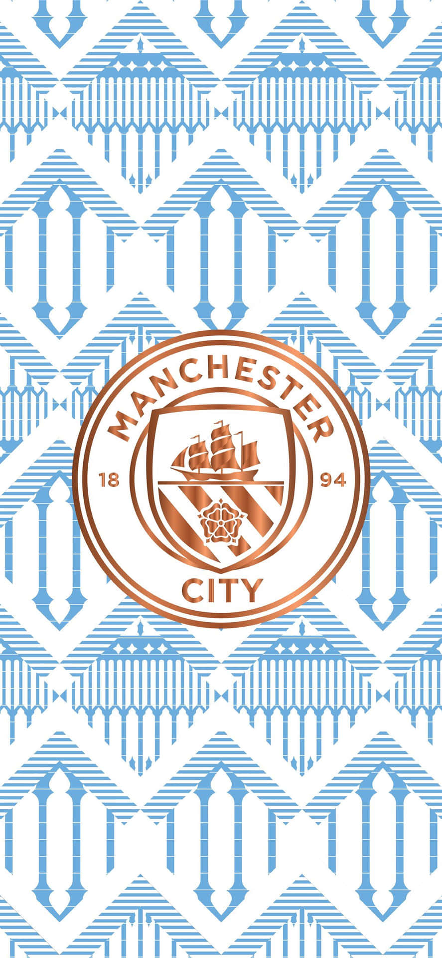 Manchester City Minimalist Badge Iphone Background