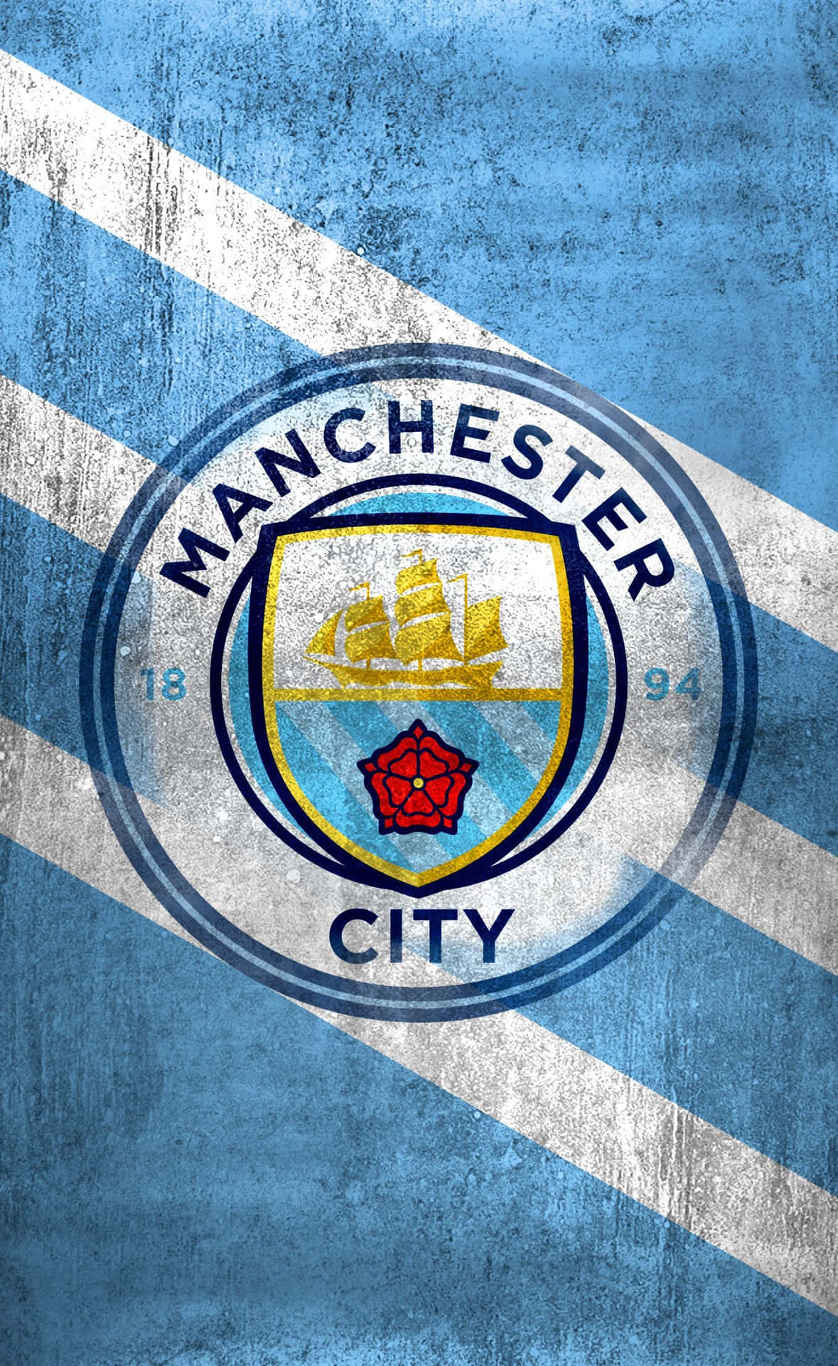 Manchester City With Stripes Iphone Background