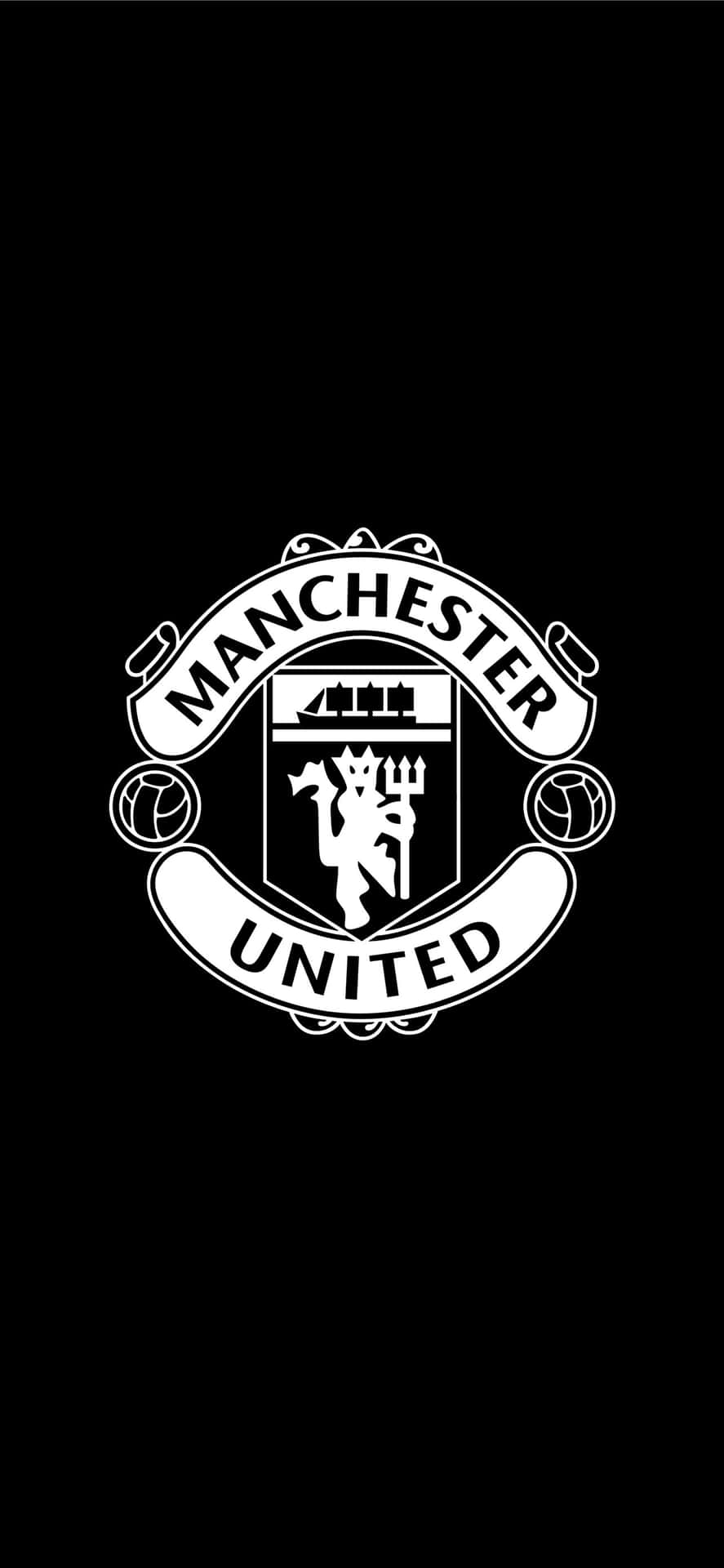 Manchester United Iphone Black And White Background