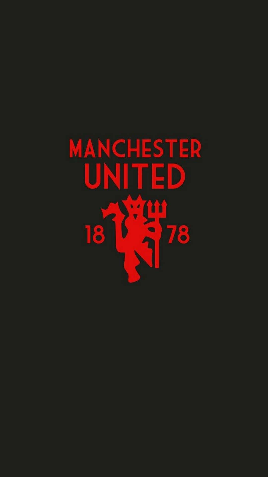 Manchester United Iphone Logo Black And Red Background