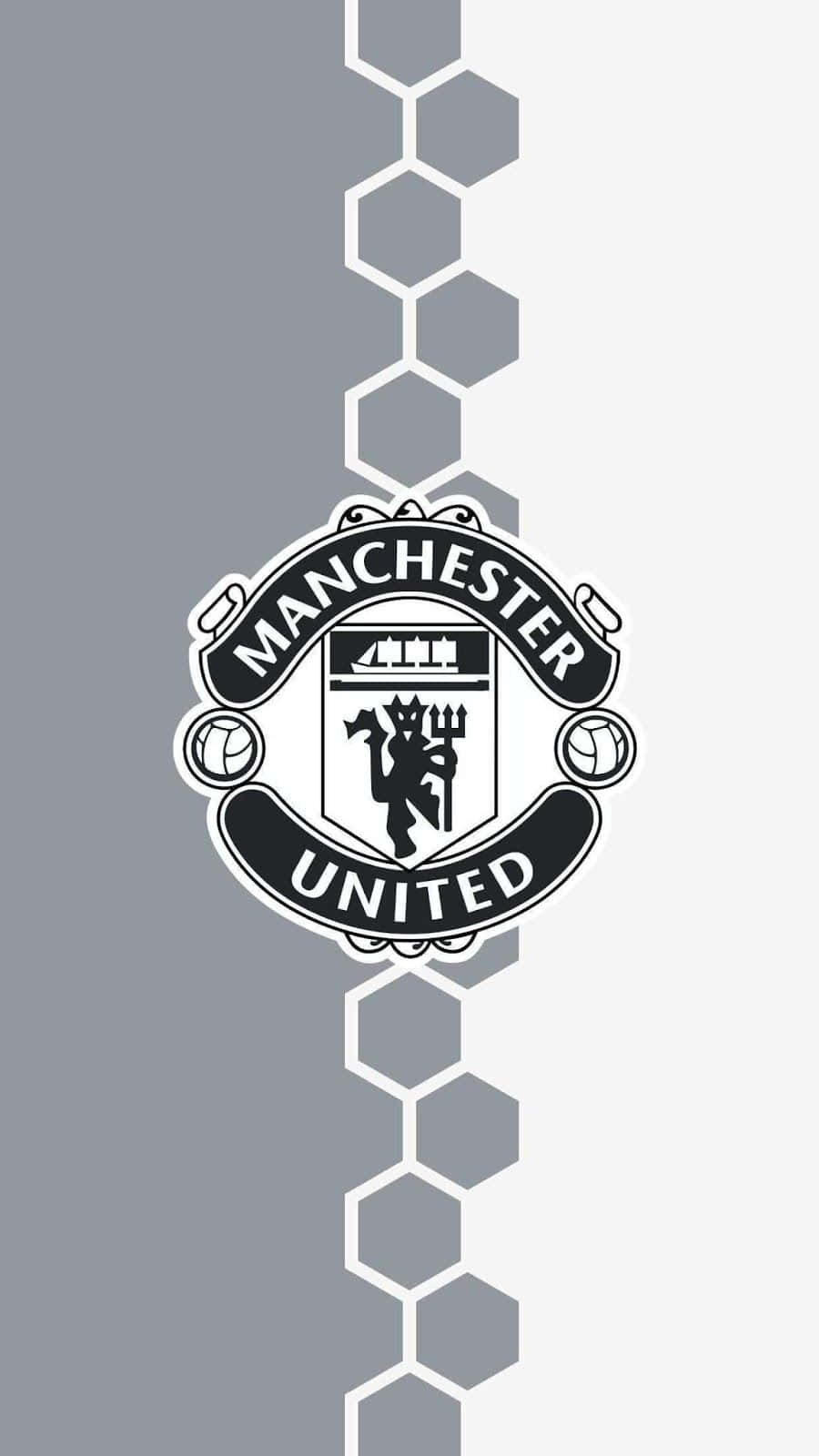 Manchester United Iphone Monochrome Geometric Background
