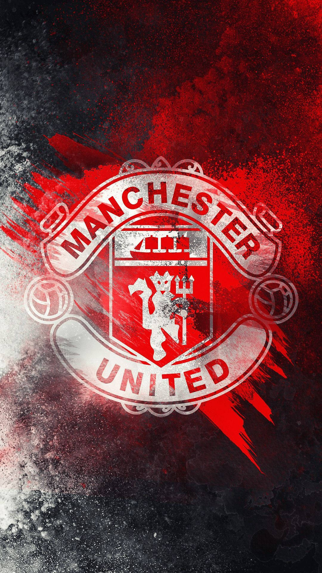 Manchester United Logo Abstract Art Background