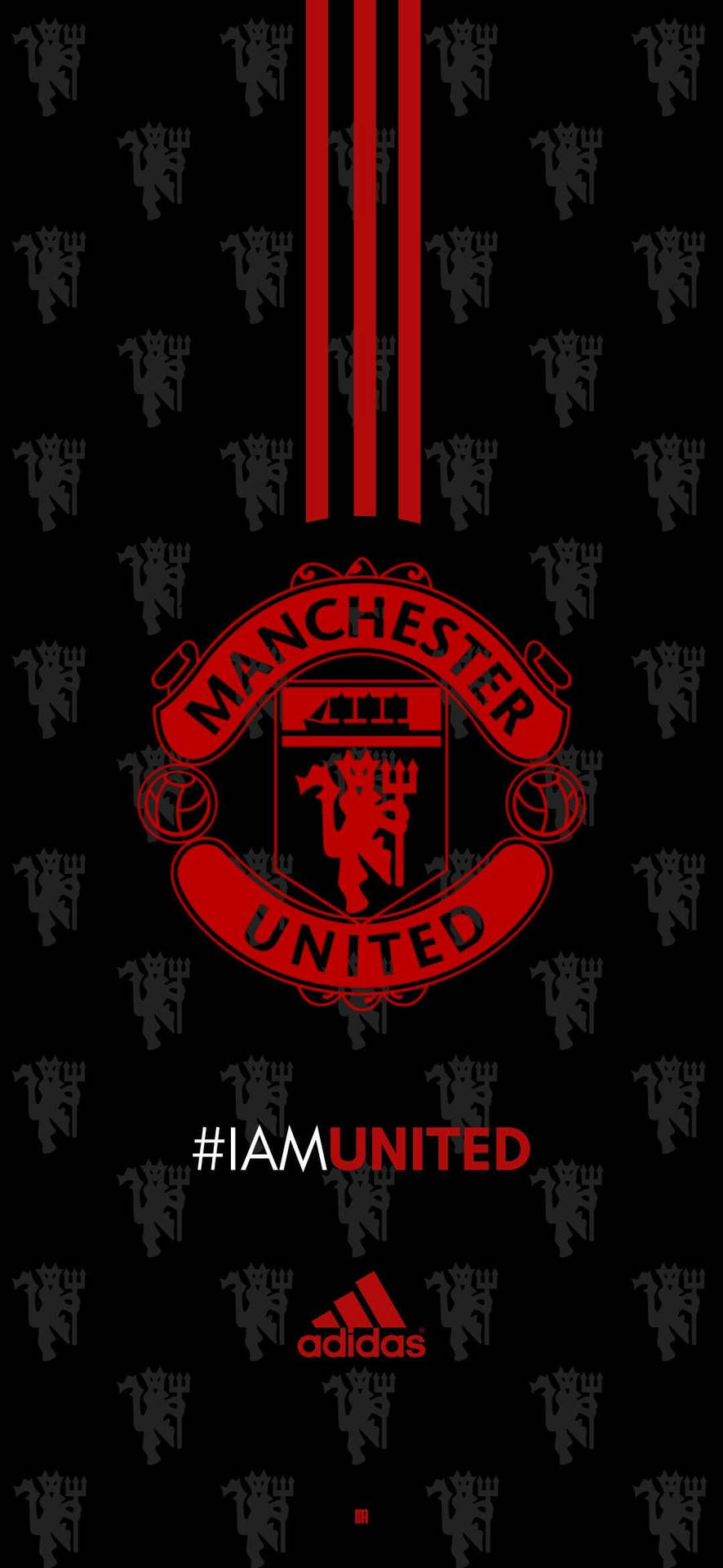 Manchester United Logo And Adidas Logo Background