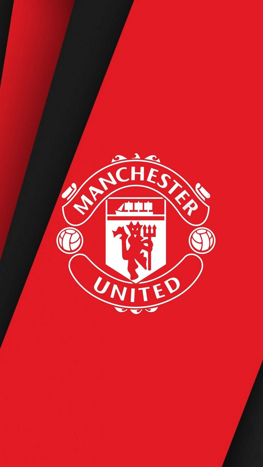 Manchester United Logo Black And Red Background