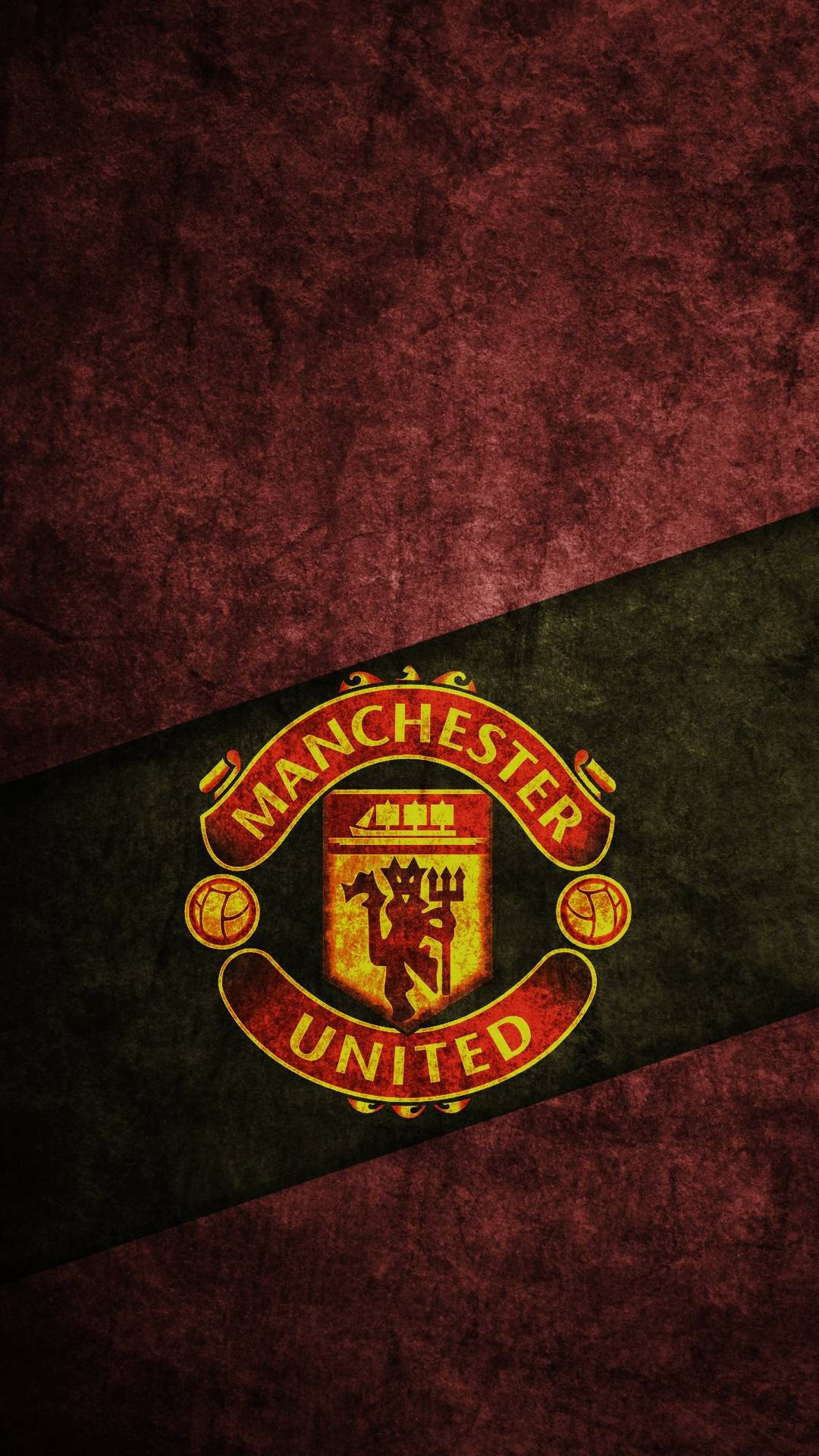 Manchester United Logo Grunge Design Background