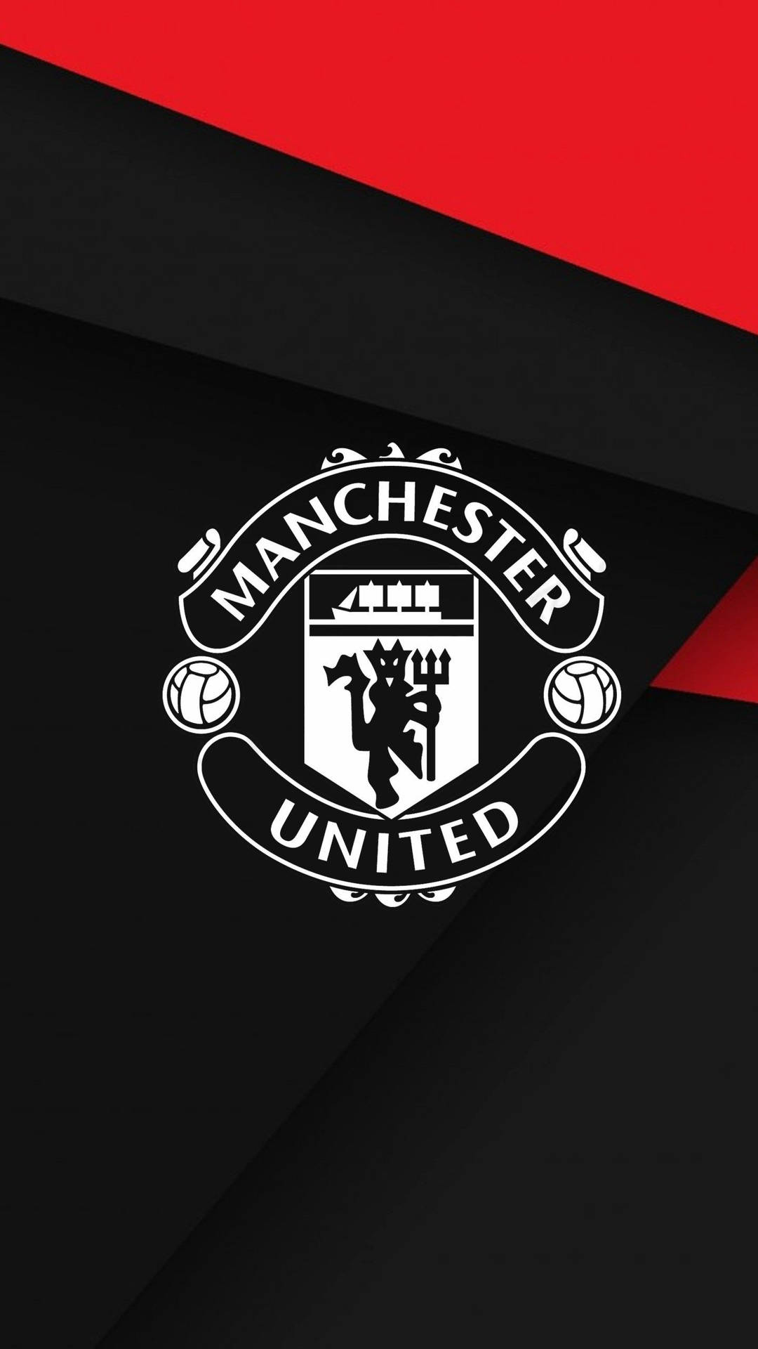 Manchester United Logo In Black Background