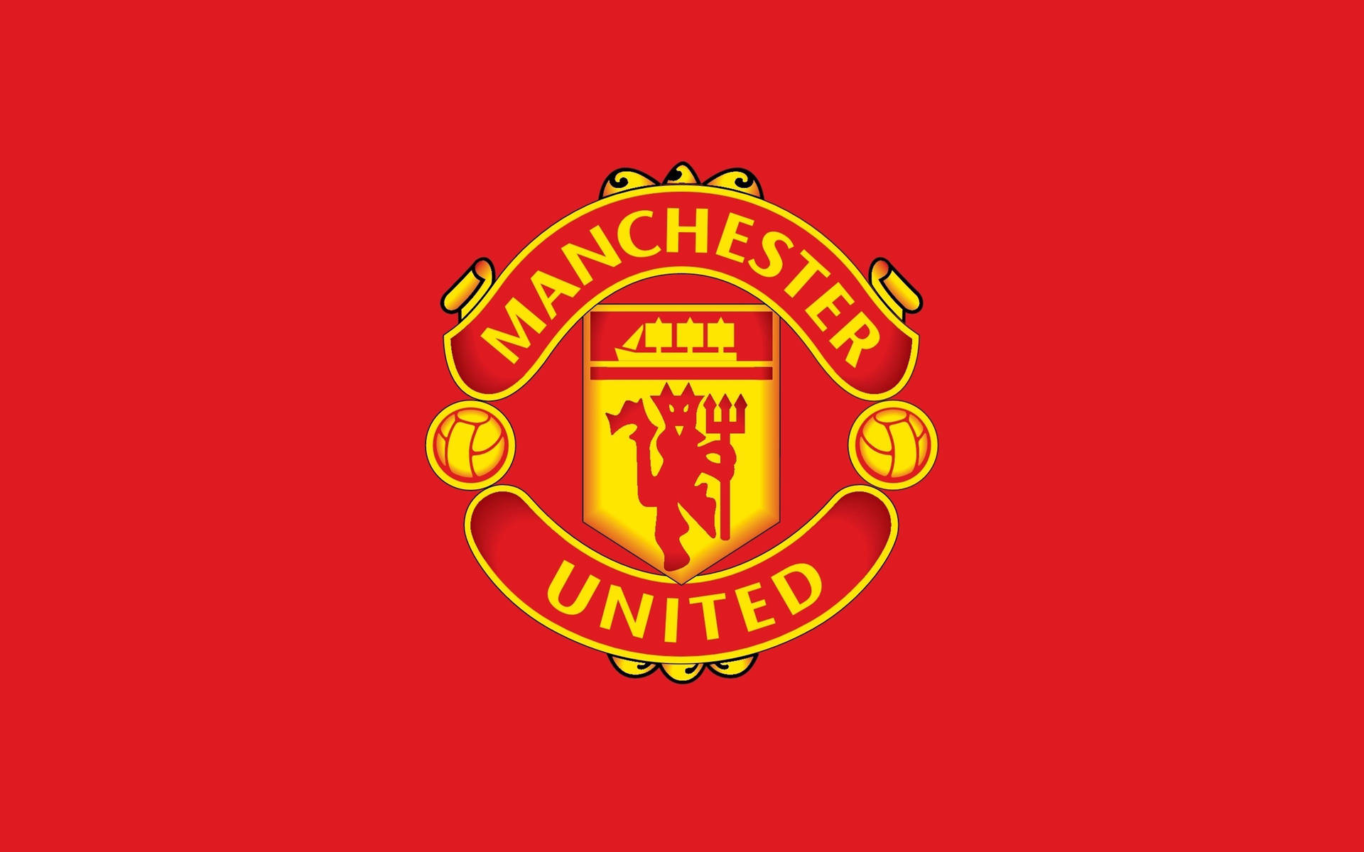Manchester United Logo Minimalist Background