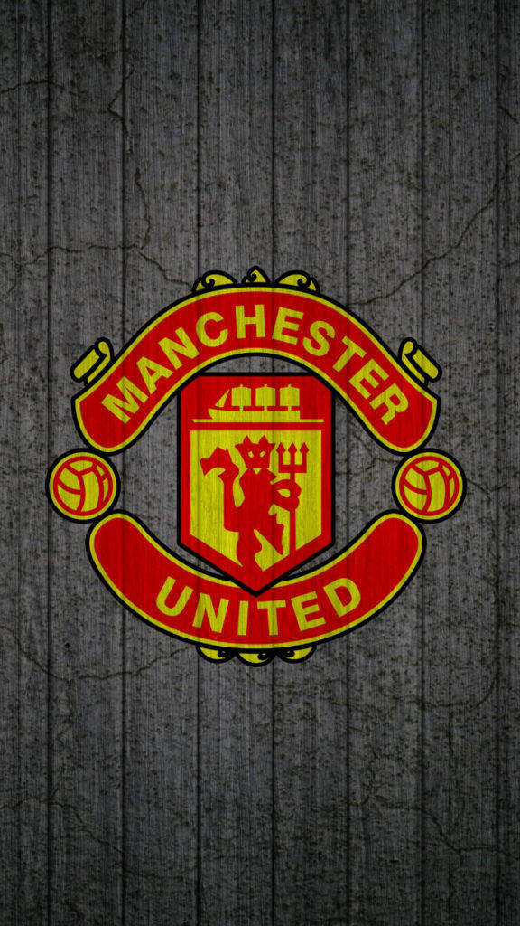 Manchester United Logo On Concrete