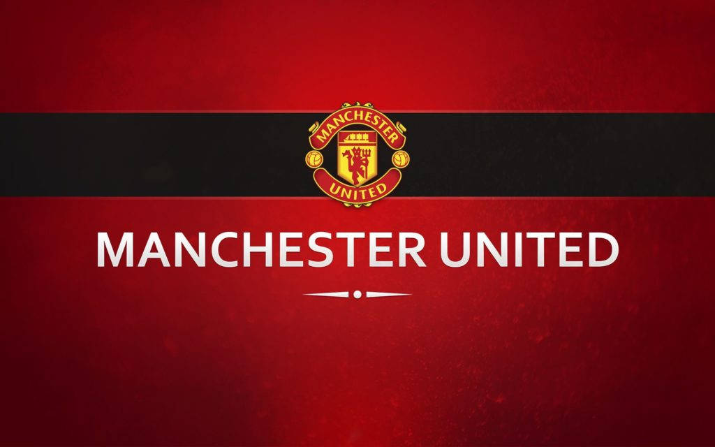 Manchester United Logo Red And Black Background