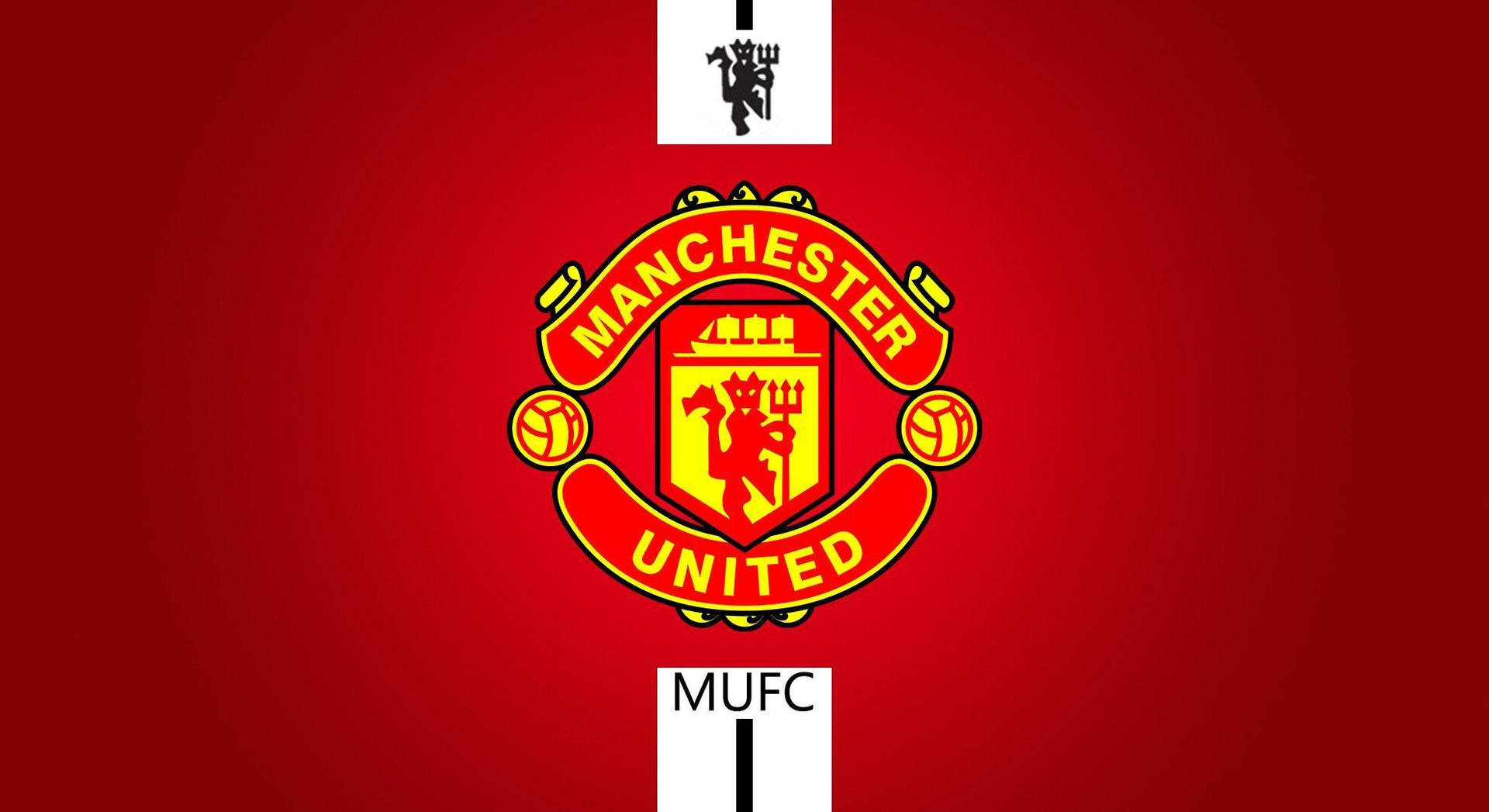 Manchester United Logo White And Red Background