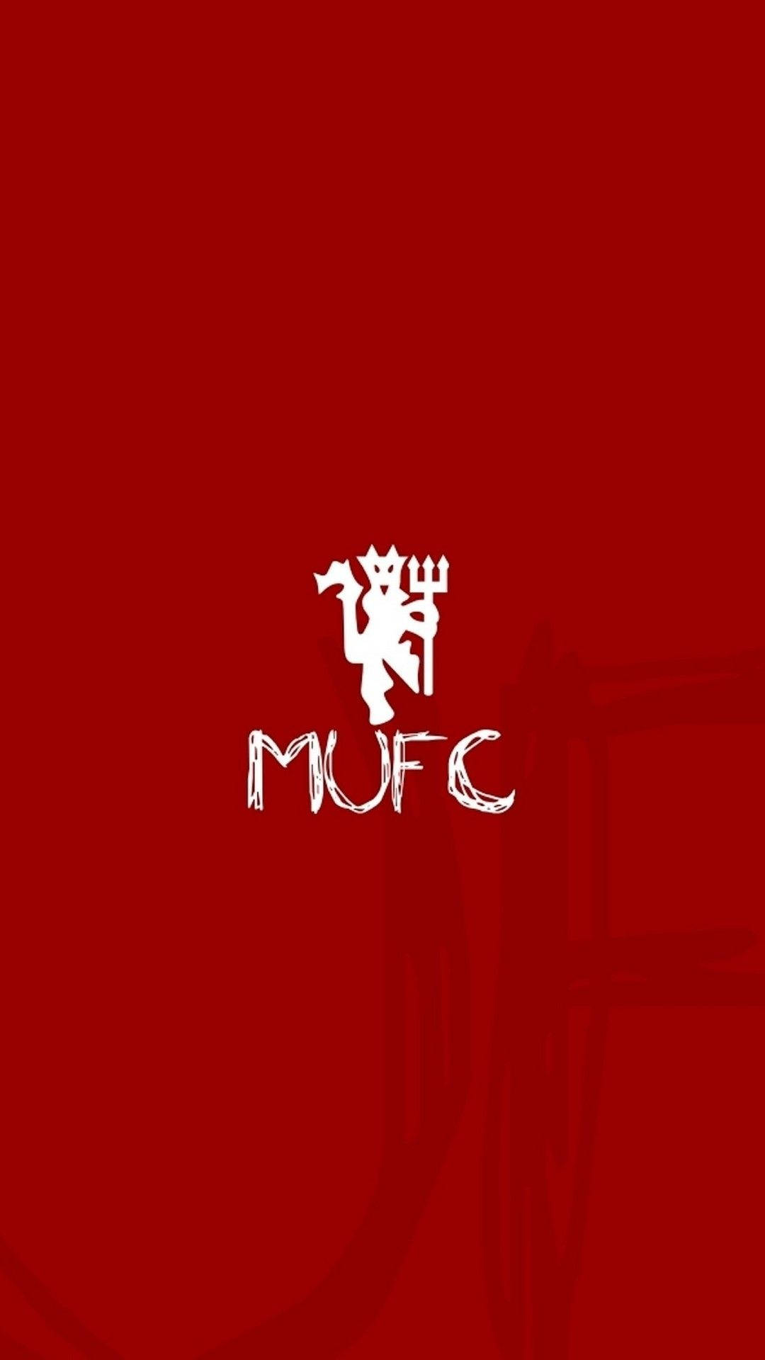 Manchester United Logo White Trident Lion Background