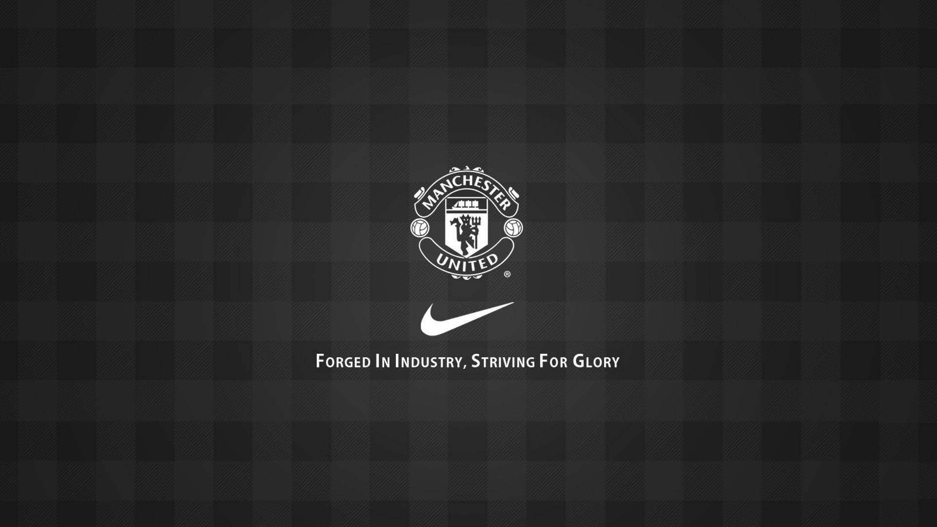 Manchester United Logo With Nike Background