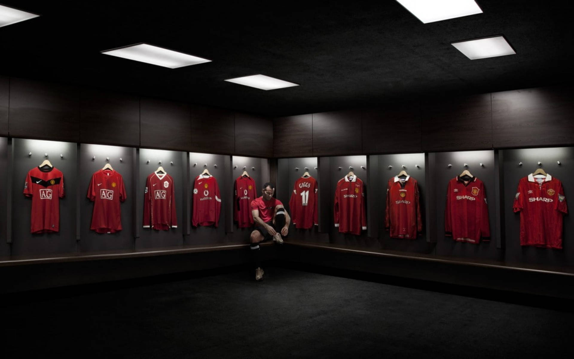 Manchester United Players Locker Room Background