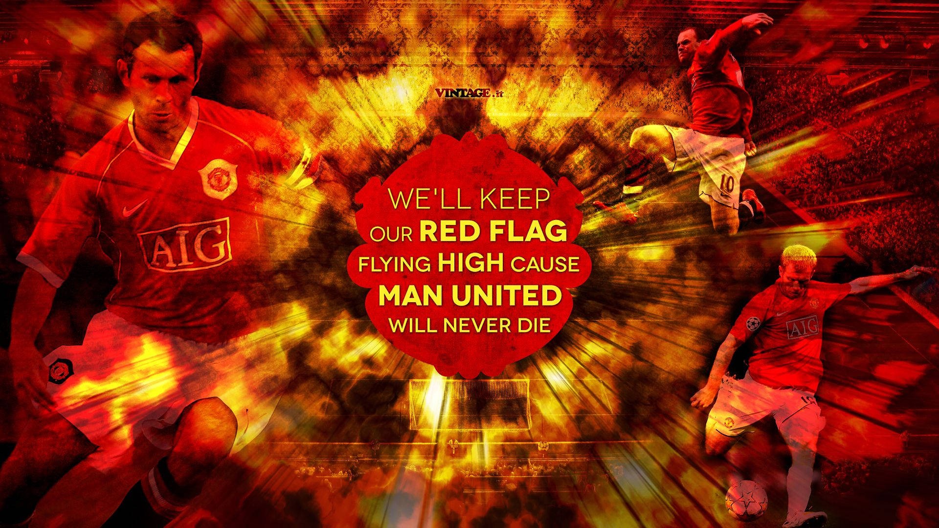 Manchester United Red Poster Background