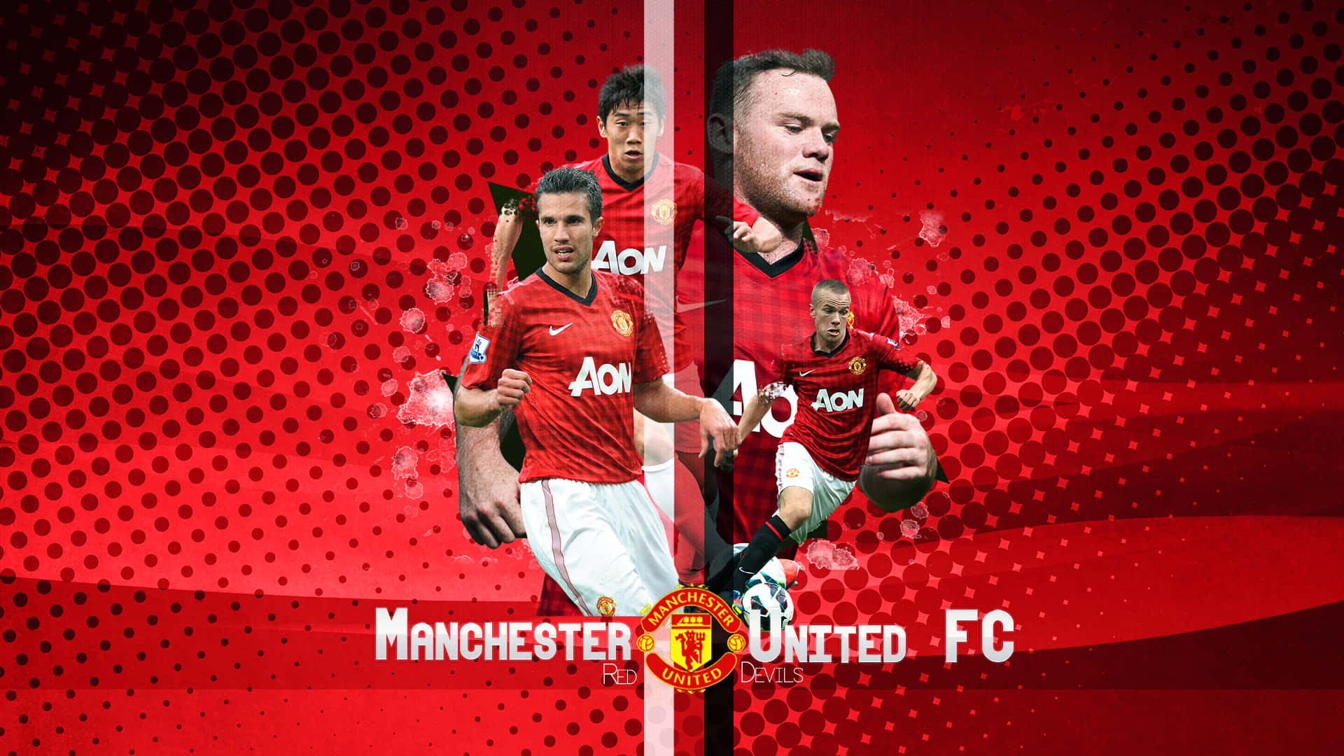 Manchester United's Winning Team Background