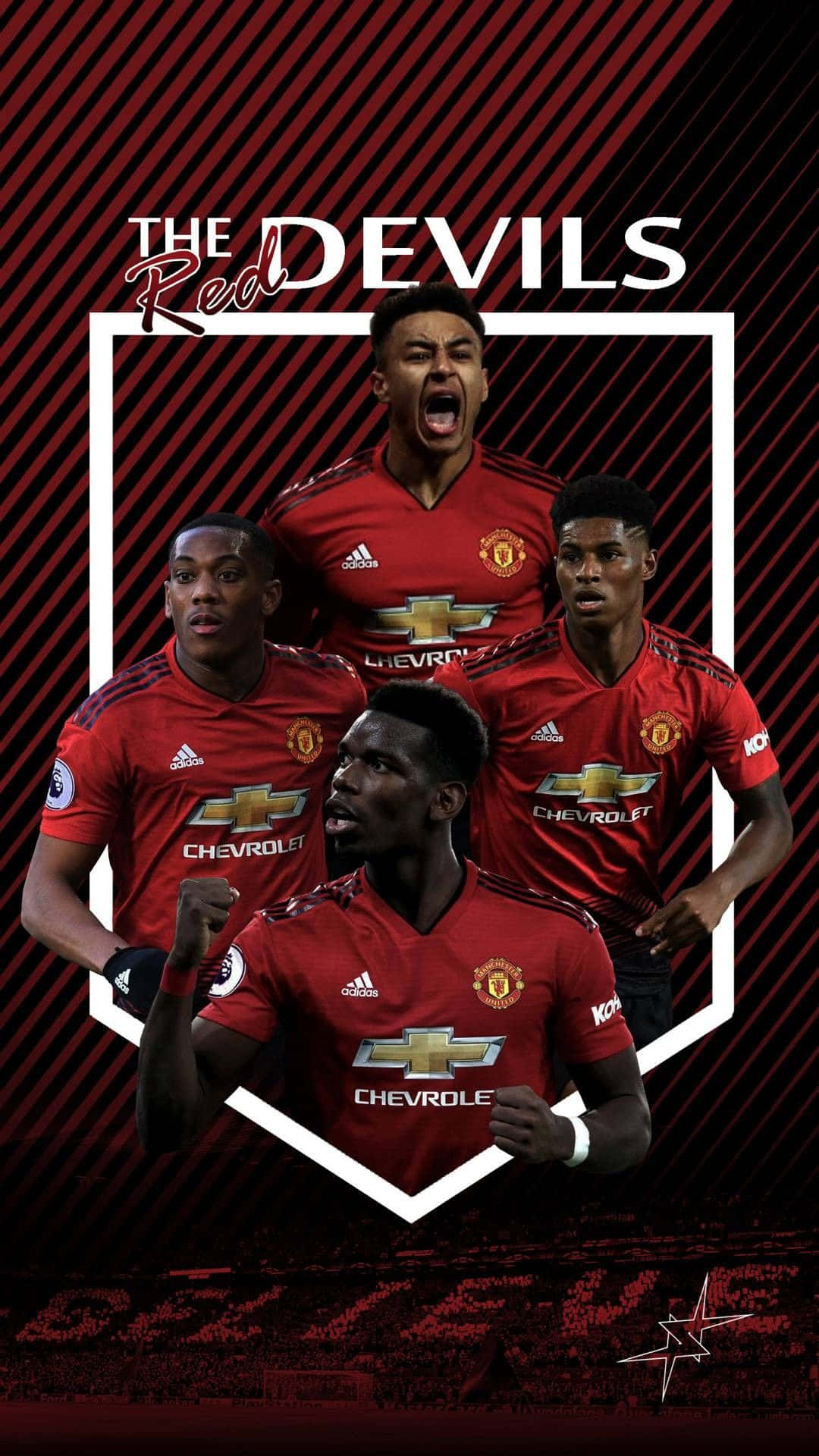 Manchester United Team Four Players Background