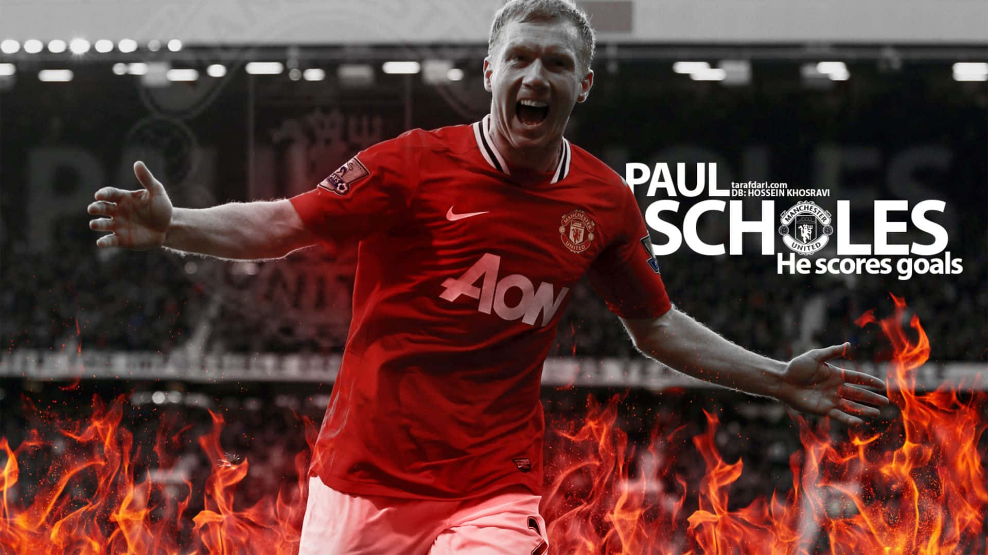 Manchester United Team Paul Scholes Background