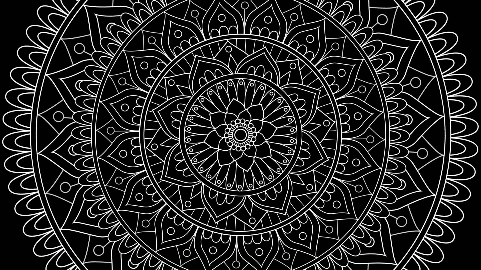 Mandala Black Aesthetic Tumblr Laptop Background