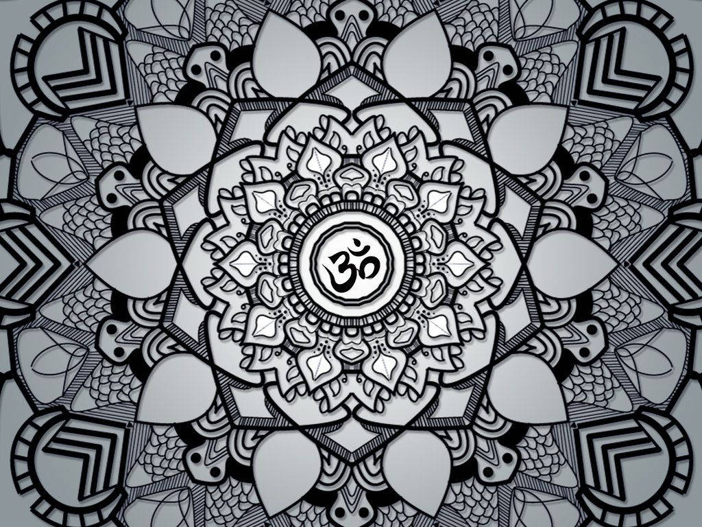 Mandala Black And White Background