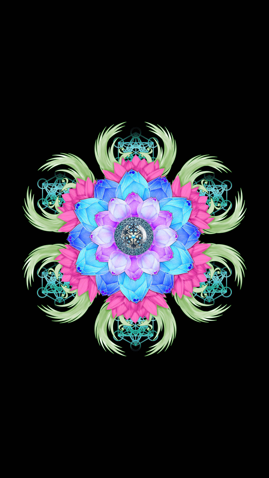 Mandala Bright Flower Pattern Background