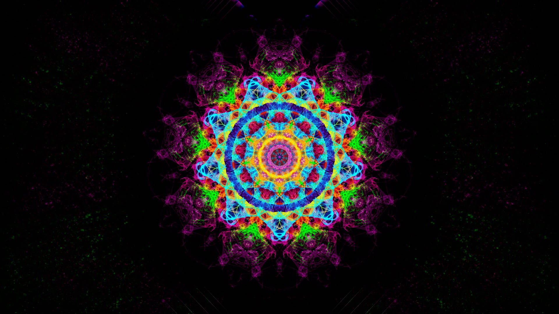 Mandala Circle Trippy Color Background