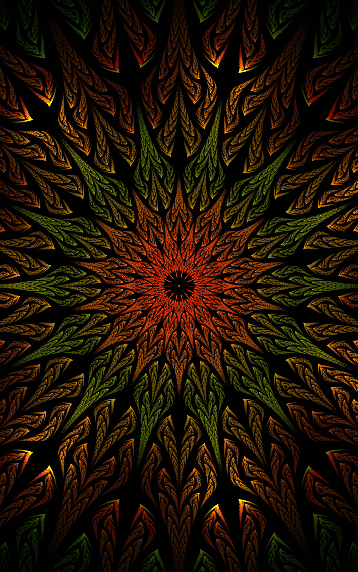 Mandala Dark Fractal Background