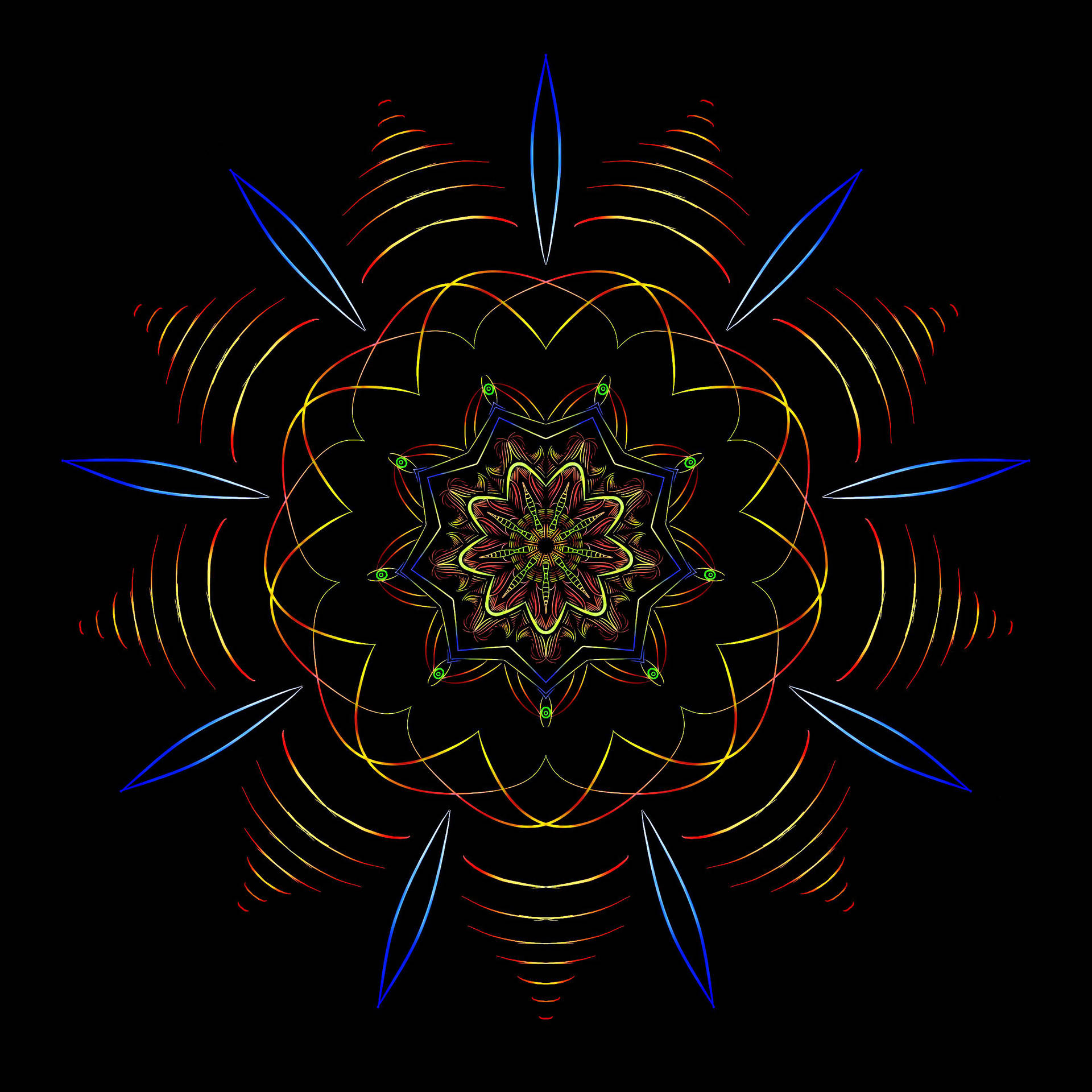 Mandala Digital Doodle Background